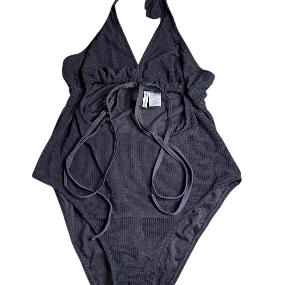 Celebrity Pink Charcoal Ribbed One-Piece Swimsuit